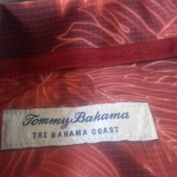 Tommy Bahama The Bahama Coast SZ XL Chili Pepper Color Tropical Print Luminescen - Picture 5 of 9